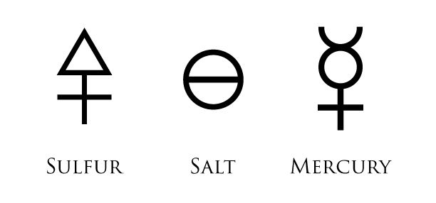Síra, Soľ, Merkúrius - tri princípy (filozofické)